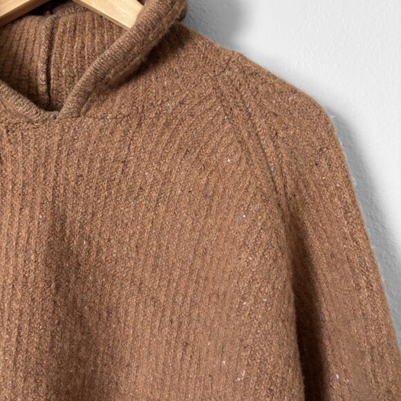 The Simple Folk Wool Maple Brown Knit Hoodie Sweater Womens XS Cabincore Scandi - Picture 3 of 15